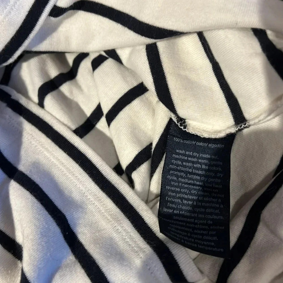 Tommy Hilfiger Blue White Striped Crew Neck Casual Dress Size Large - Picture 9 of 11